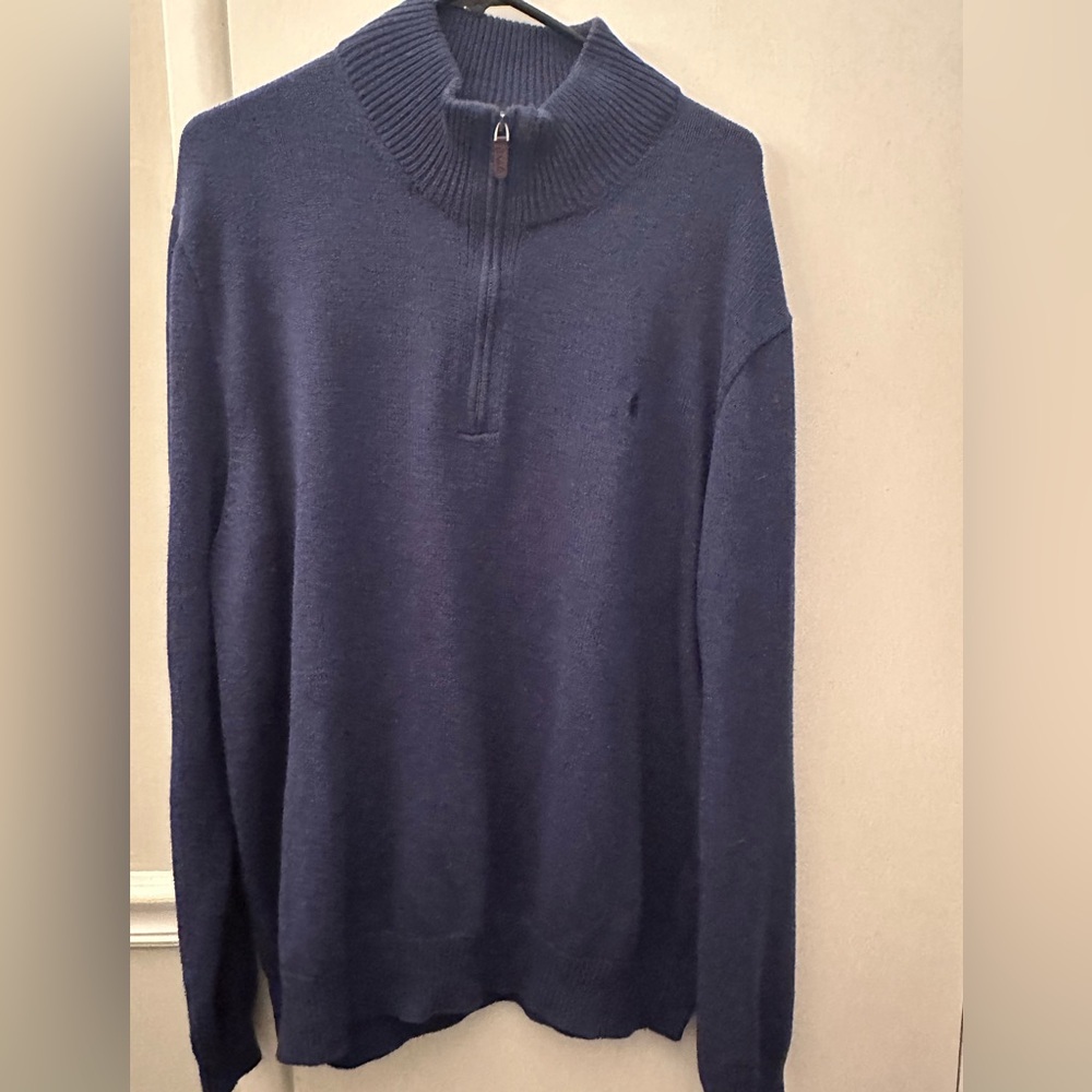 Polo By Ralph Lauren Mens Polo Ralph Lauren Sweater Zip Knit XXL Blue